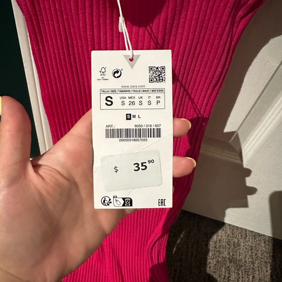 Pink Zara Dress Size Small - Picture 4 of 5